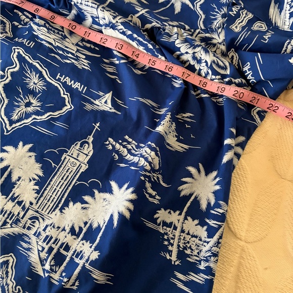 Like new Vintage Blue Hawaiian Print Dress Muu Muu size M - Picture 9 of 9